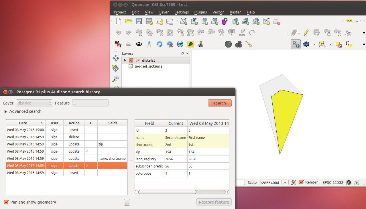 QGIS Audit Plugin