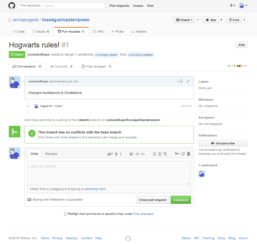 GitHub Pull Request #3