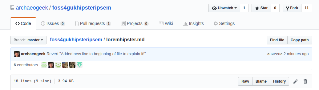 GitHub edit